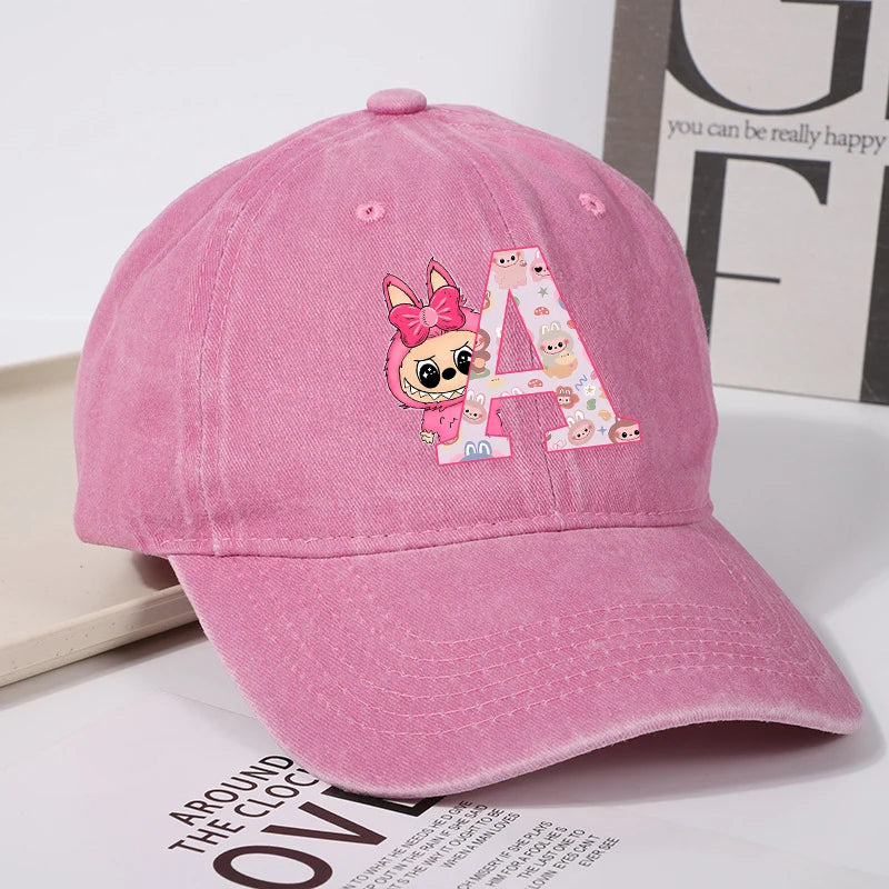 Labubu Baseball Cap – Custom Letter A–Z Edition