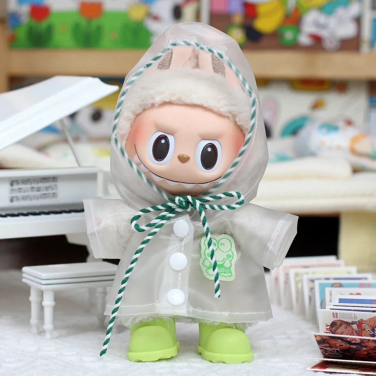 17cm Labubu Raincoat and welly Boots