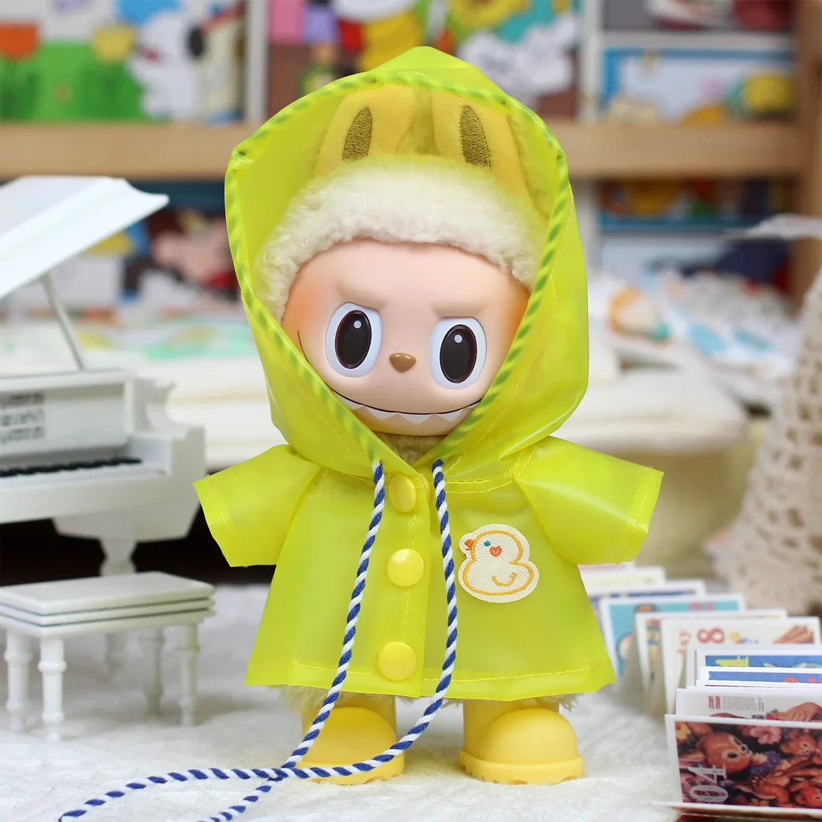 17cm Labubu Raincoat and welly Boots
