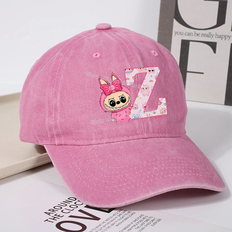 Labubu Baseball Cap – Custom Letter A–Z Edition