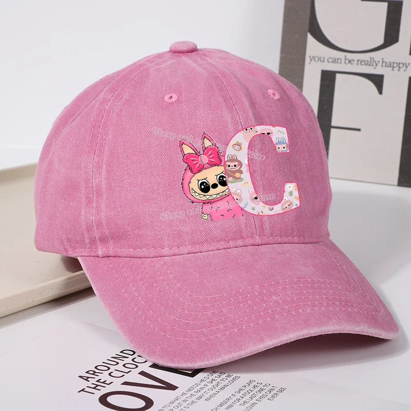 Labubu Baseball Cap – Custom Letter A–Z Edition