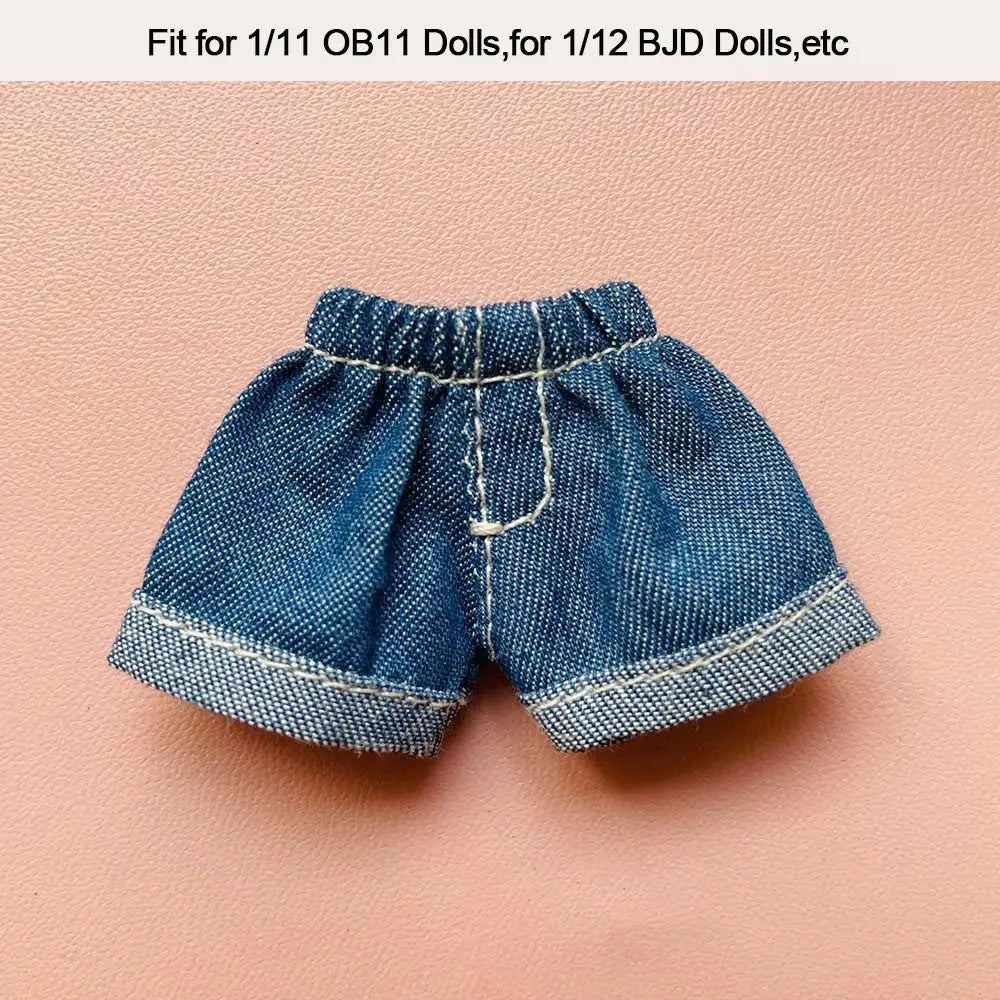 Ob11 Pants Fashion Elastic Waist Shorts Jeans For GSC Obitsu11 Molly
