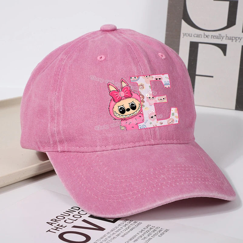 Labubu Baseball Cap – Custom Letter A–Z Edition