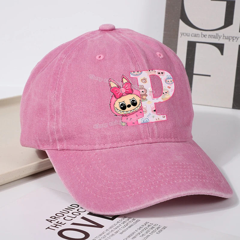 Labubu Baseball Cap – Custom Letter A–Z Edition