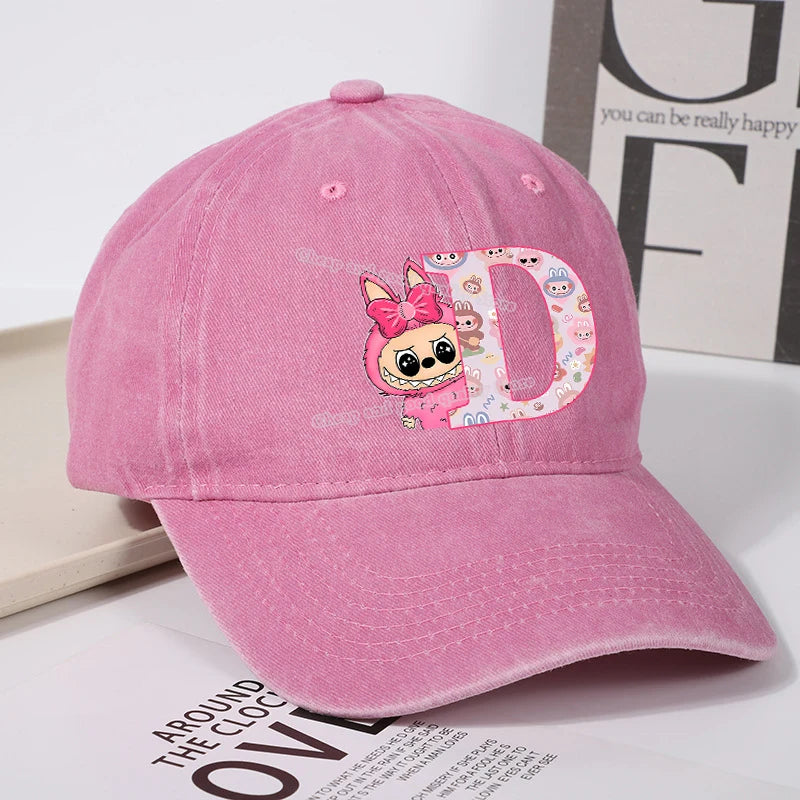 Labubu Baseball Cap – Custom Letter A–Z Edition