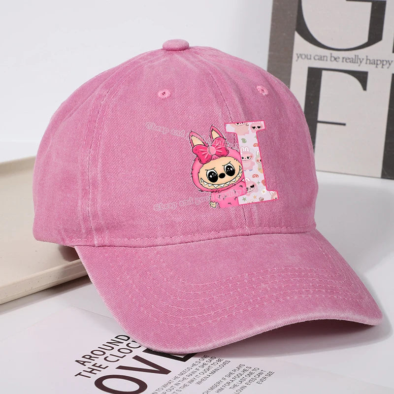 Labubu Baseball Cap – Custom Letter A–Z Edition