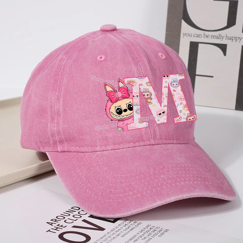 Labubu Baseball Cap – Custom Letter A–Z Edition