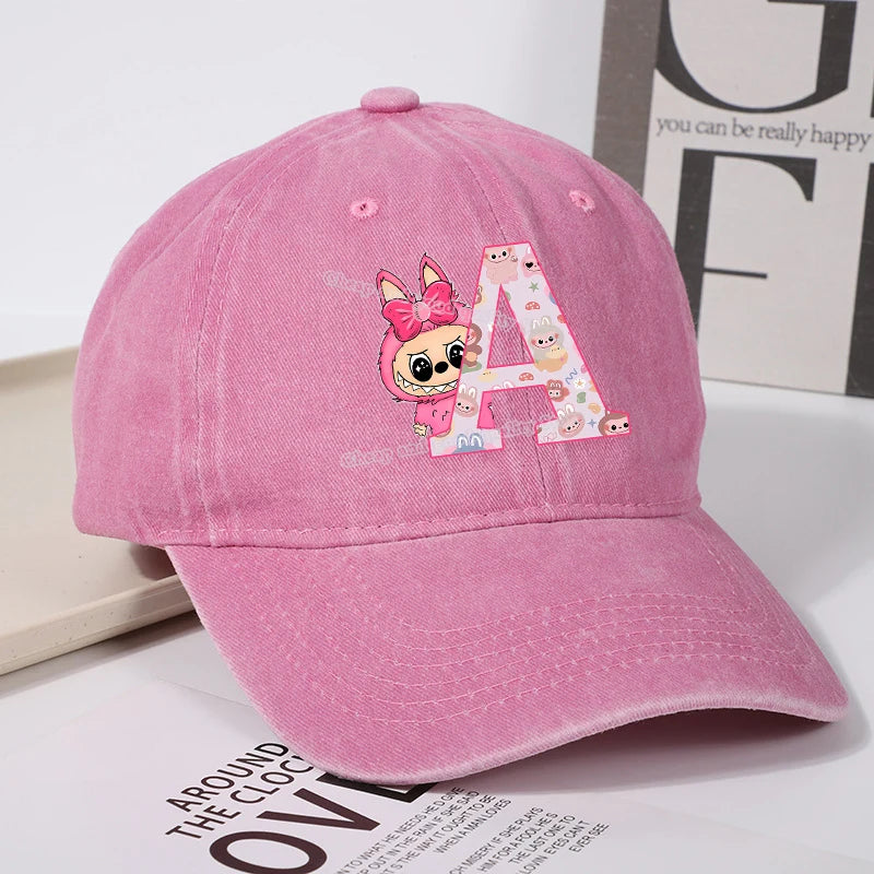 Labubu Baseball Cap – Custom Letter A–Z Edition