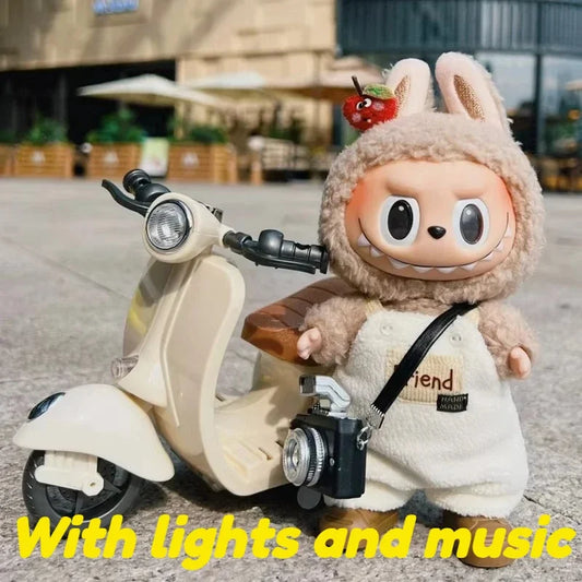Labubu Mini Electric Motorcycle – LED Music Accessory Pack