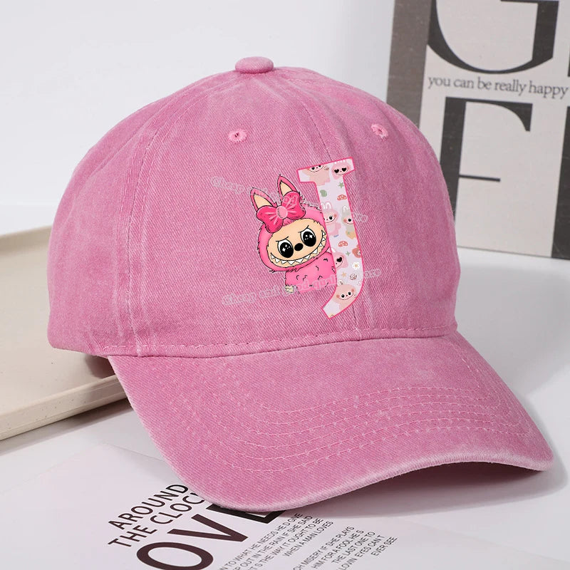 Labubu Baseball Cap – Custom Letter A–Z Edition