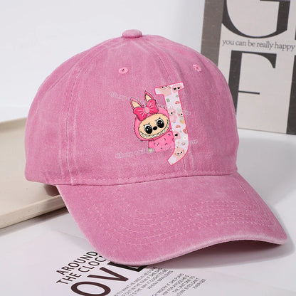 Labubu Baseball Cap – Custom Letter A–Z Edition