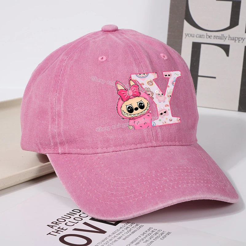 Labubu Baseball Cap – Custom Letter A–Z Edition