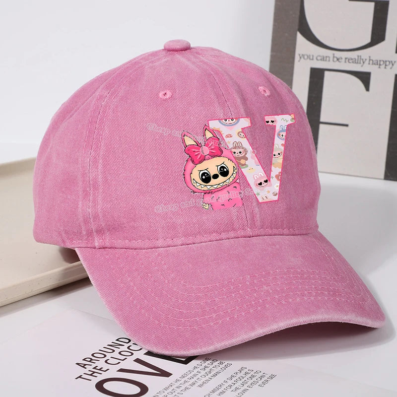 Labubu Baseball Cap – Custom Letter A–Z Edition