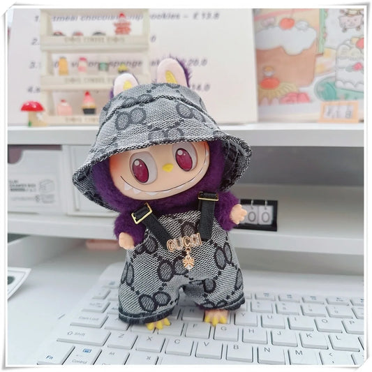 Mini Doll Clothes For 17cm Labubu's - Outfit + Hat